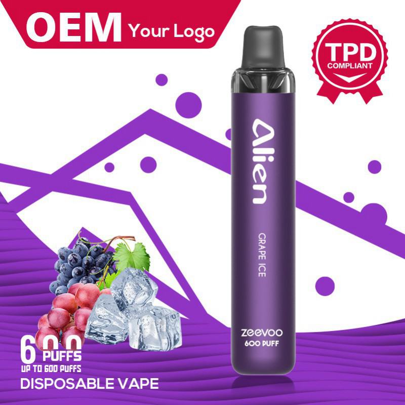 Your Logo Alien 600 Puffs Disposable Big Hit Vape