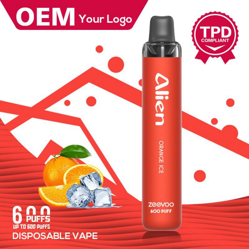 Your Logo Alien 600 Puffs Disposable Big Hit Vape