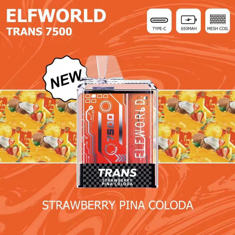 Elfworld Trans 7500 Puffs Brands Disposable Vape