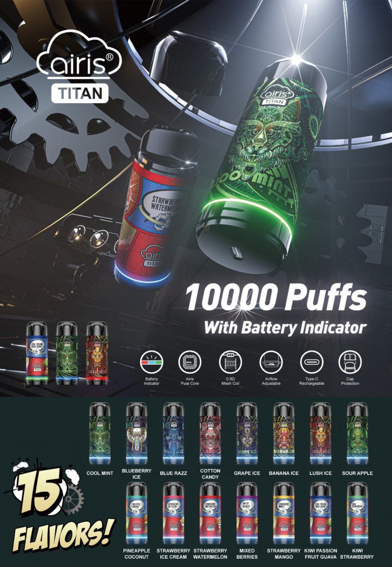 INSTA Bar Airis Titan 10000 Puffs Hits Vape Puffs
