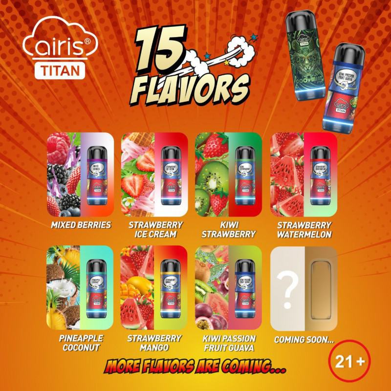 INSTA Bar Airis Titan 10000 Puffs Hits Vape Puffs