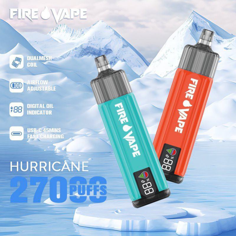FIRE Fire Hurricane 27000 Vape Big Puff Pens Plus