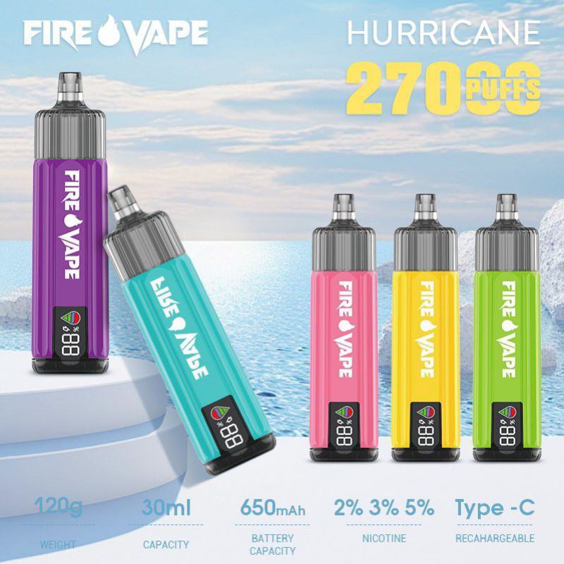 FIRE Fire Hurricane 27000 Vape Big Puff Pens Plus
