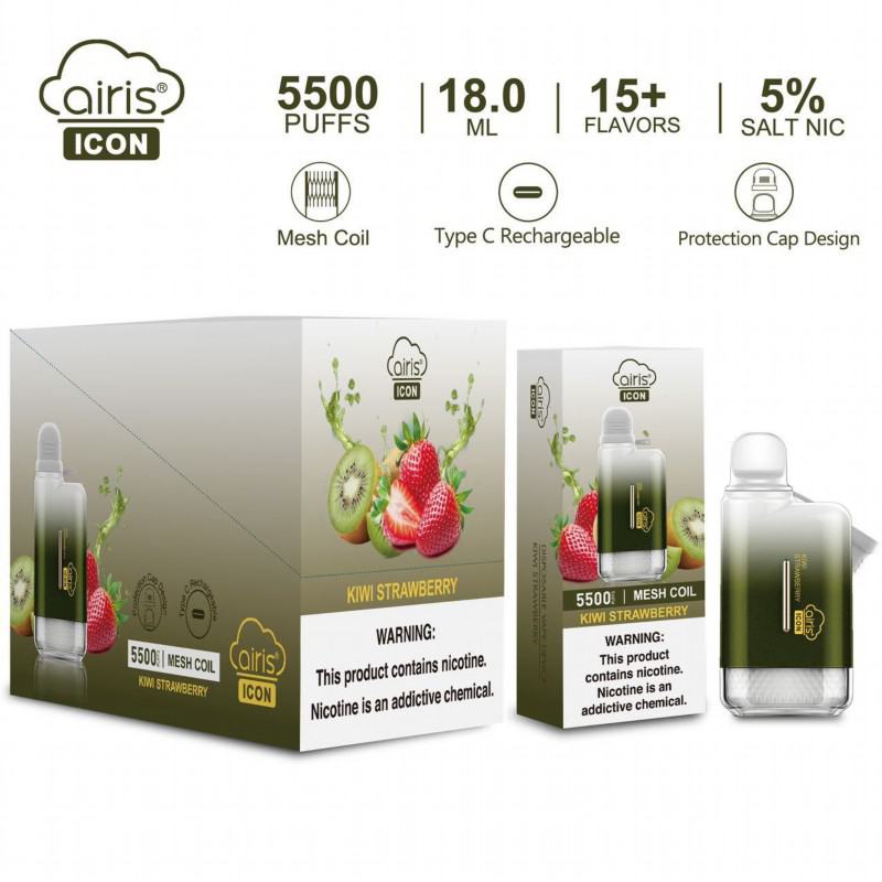 Airistech Pens Airis Icon Disposable 5500 Puffs Hits Vape Puffs