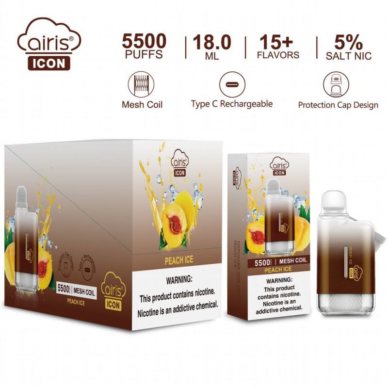 Airistech Pens Airis Icon Disposable 5500 Puffs Hits Vape Puffs