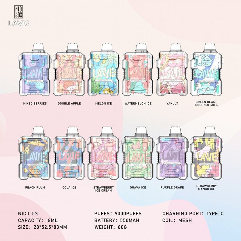 Volestech Puff Lavie Nio Box 9000 Puffs Disposable E-cigarette