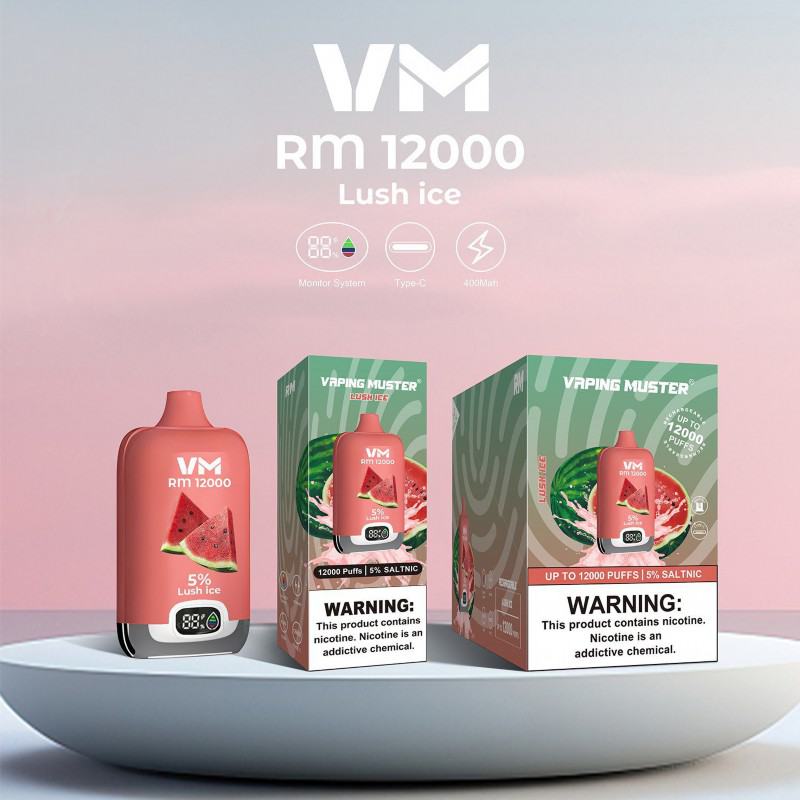 Vaping Muster Vmrm 12000 Puffs Vape Big Puff Bars Plus