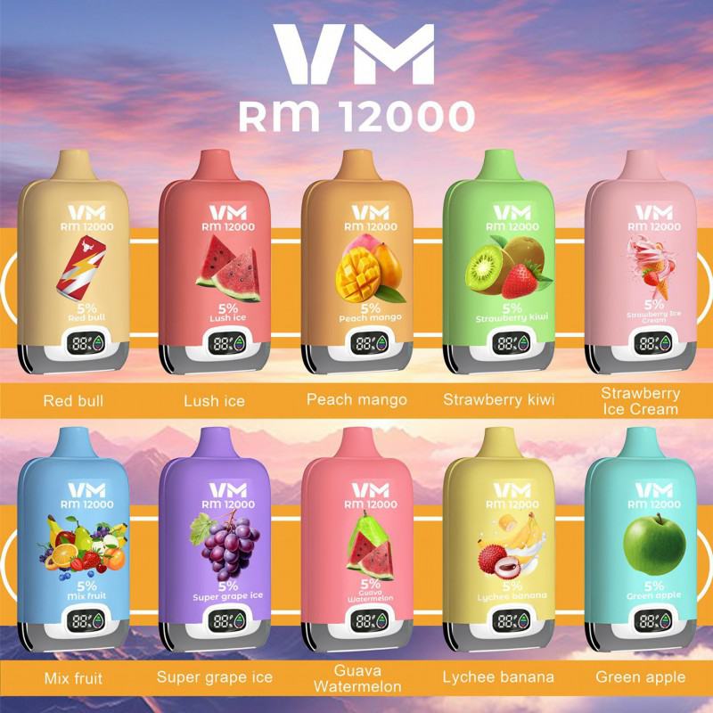 Vaping Muster Vmrm 12000 Puffs Vape Big Puff Bars Plus