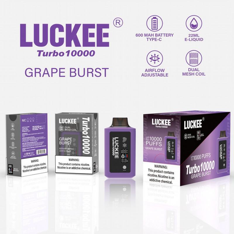Luckee Turbo 10000andmore Puffs Smooth Hit Disposable Vape