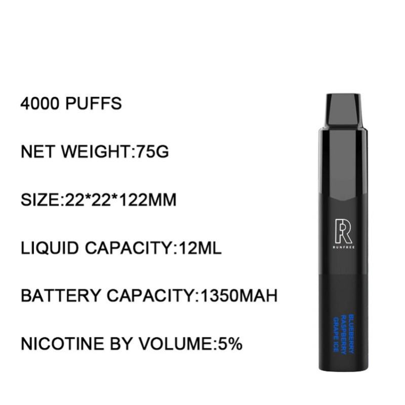 Disposable Vapes Runfree Rp15 4000 Puffs