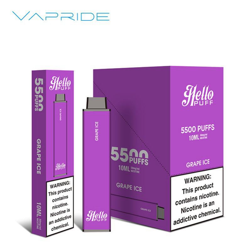 Disposable Vape Brands VAPRIDE Hello 5500 Puffs
