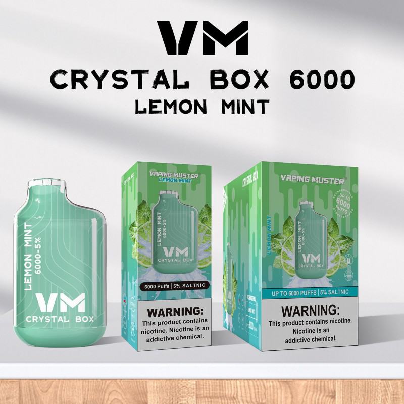 Vaping Muster Vmcrystalbox 6000 Puffs Disposables Vape