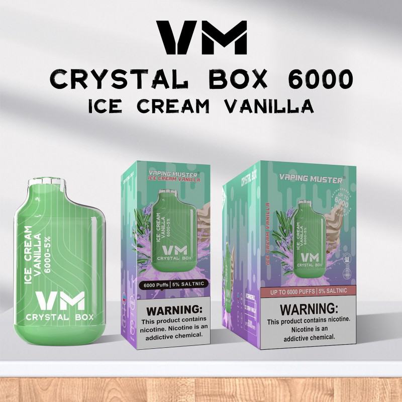 Vaping Muster Vmcrystalbox 6000 Puffs Disposables Vape