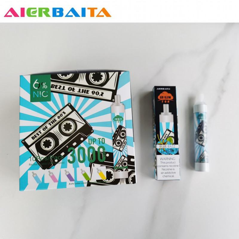 Disposable AIERBAITA Vapes Air Glow Fun 3000 Puffs