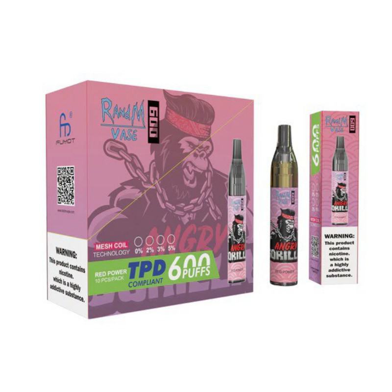  Puff Randm Vase 600 Puffs Disposable E-cigarette