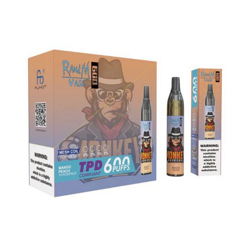  Puff Randm Vase 600 Puffs Disposable E-cigarette