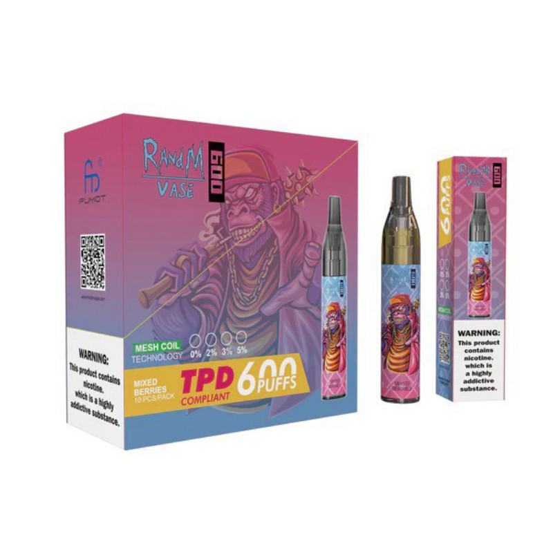  Puff Randm Vase 600 Puffs Disposable E-cigarette