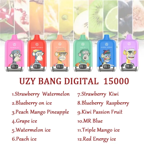 Wide Flavor Selection UZY Disposable Vape 15000 Puffs Rechargeable