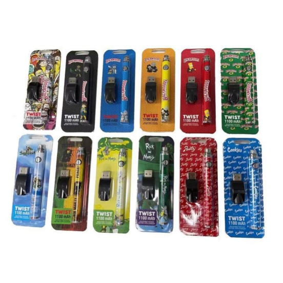 Top-notch Vaping Cookies Backwoods Disposable Vape Pen Twist Vv 1100mah Preheating Battery Wholesale
