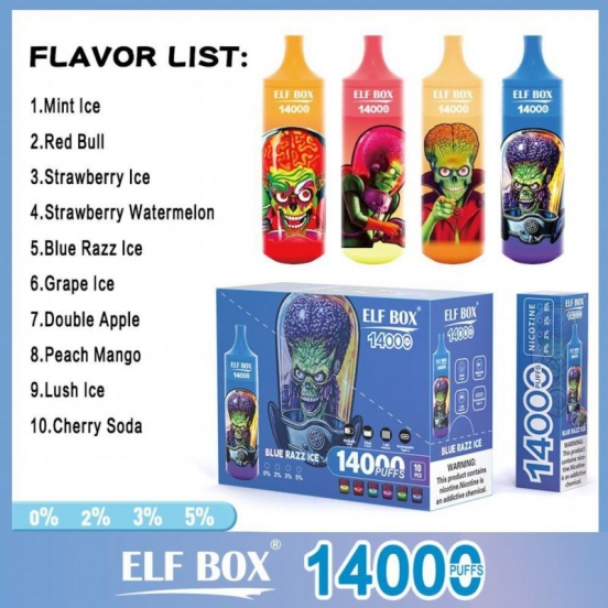 Hot Selling Doloda Puff Elf Box Rgb 14000 Puffs Electronic Cigarette