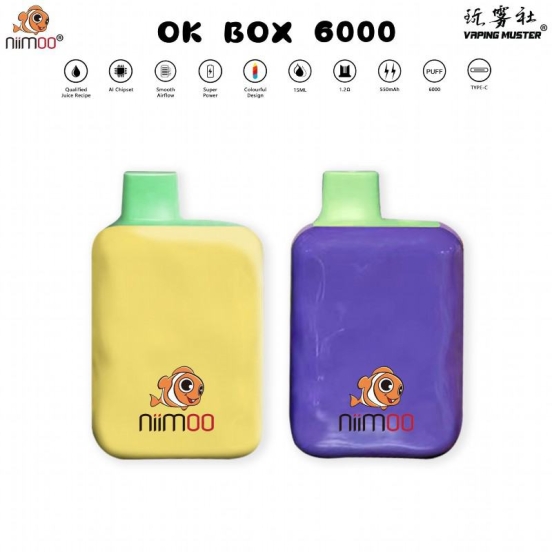 Top Sale Wholesale Vape Disposables Vaping Muster Ndokbox 6000 Puffs
