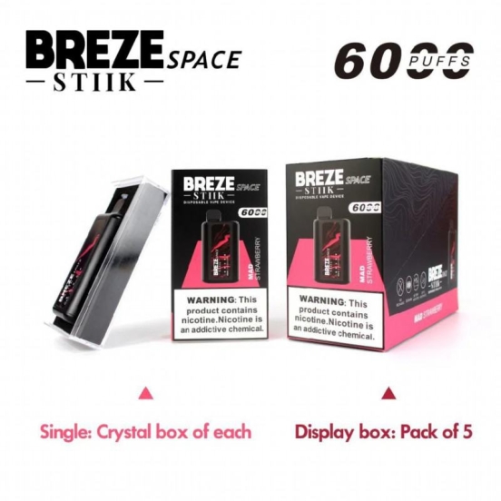Best Breze Wholesale Disposable Vape Pen Stiik Space 6000 3in130k30ml36ml4flavours Puffs