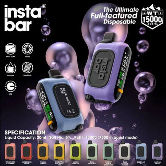 Wholesale Disposable Vapes insta 15000 poffs Insta 15000 Poffs 2500 Puffs