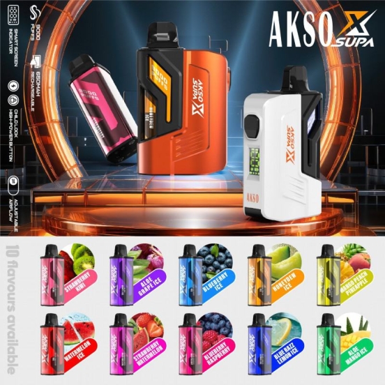 Top-notch Vaping Akso Akso Supa X 9000 Puffs Disposable Vape Bars Wholesale