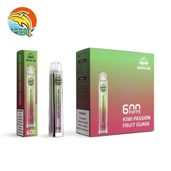 Best Selling BANANATIMES/Custom Happ Crystal - Disposable 600 Puffs Wholesale Disposable Vape Pens