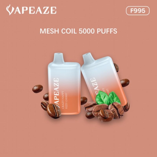 AZE & Custom Logo Crazy Happy 5000 Puffs Original Bulk Wholesale