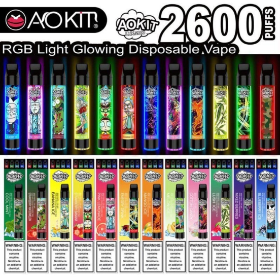 Wide Flavor Selection Wholesale Price Disposable Vapme Aokit Lux 2600 Vape Pens