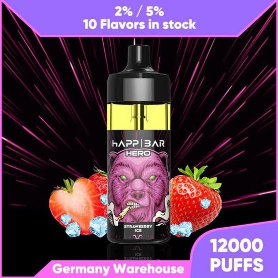 Customizable White Label Happ Hero 12000 Puffs Wholesale Disposable Vape