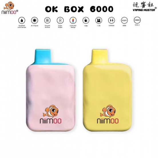 Top Sale Wholesale Vape Disposables Vaping Muster Ndokbox 6000 Puffs