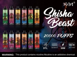 R&M Puff R&m Shisha Beast 20k 20000 Puffs Disposable E-cigarette