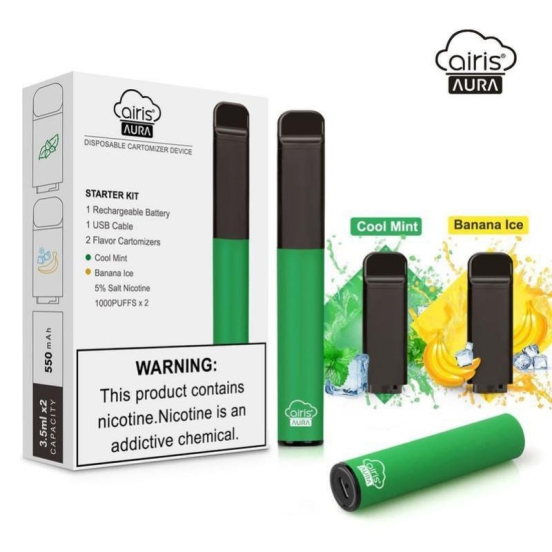 Competitive Pricing Airis Airis Aura Disposable Cartomizer 1000 Puffs Wholesale Price Disposable Vape