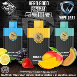 Disposable AIM Vape Tugboat Hero  14 Flavors 8000 Puffs Pen