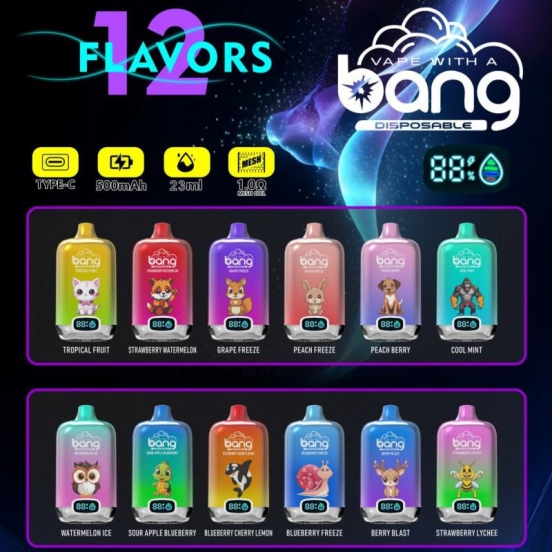 Wide Flavor Selection Bang Digital 15000 Wholesaleivape Puffs Wholesale Disposable Vape