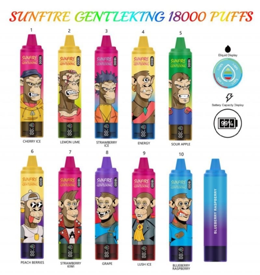 All Flavors Sunfire S33 18000 Puffs Disposable E-cigarette Nicotine