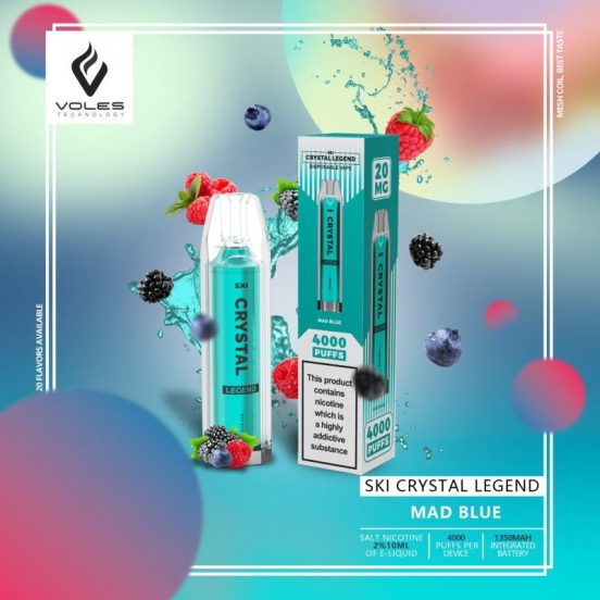 All Flavors INSTA Crystal Legend  Disposable Pod 4000 Puffs Disposable Vape Device