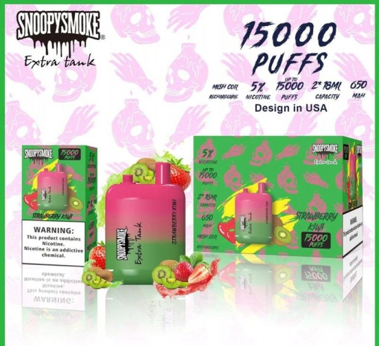 SNOOPYSMOKE Vape Pen Snoopysmoke Extra Tank Nicotine 15000 Puffs Wholesale