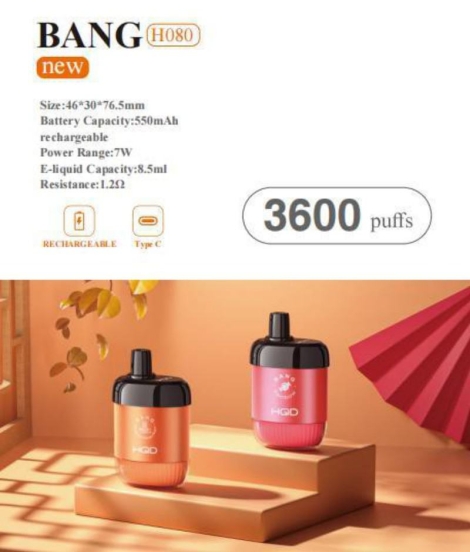 Bang H080 3600 Puffs Wholesale Vapes