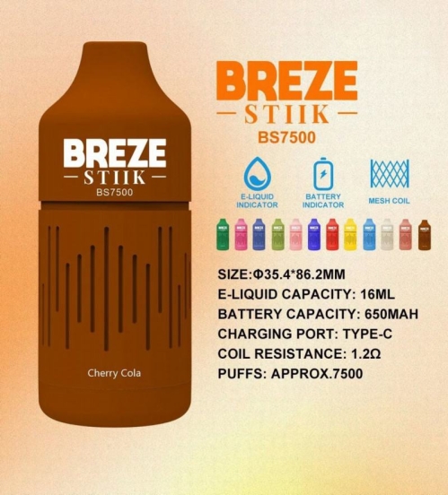 Wholesale Disposable Vape Pens Breze Stiik Bs7500 7500