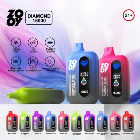 Wholesale Price Zooy Diamond 15000 16000 Puffs Vape