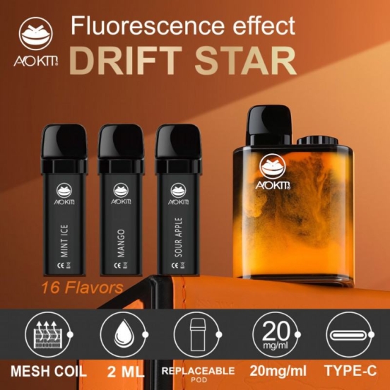 Premium Vape Pen Luckee Disposable Vape Bars Aokit Drift Star Device Only