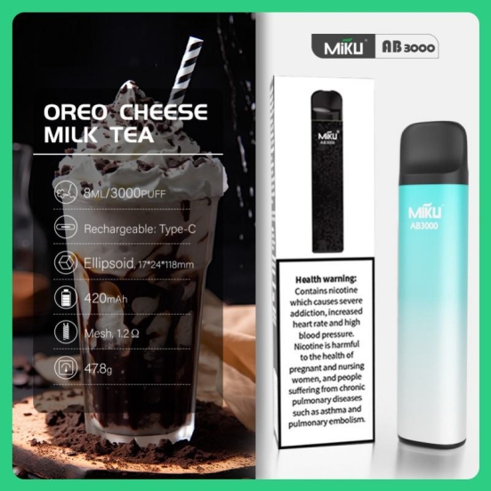 Miku Pen Ab2018 3000 Puffs Disposable Vape