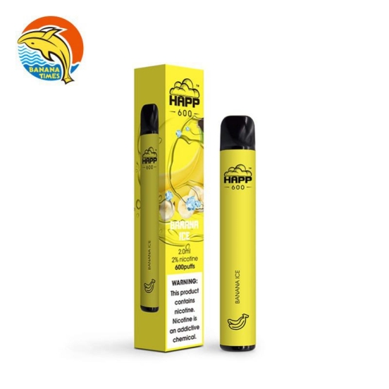 Banana Times Puff Happ Electronic 600 Puffs Disposable E-cigarette