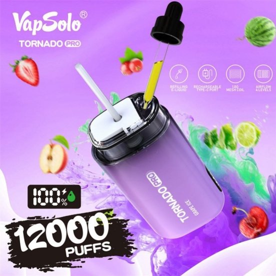 Wholesale Disposable Vape Vapsolo Tornado Pro 12k 12000 Puffs