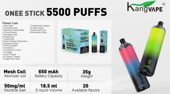 Disposable Vape KANG 5500 2500 Puffs