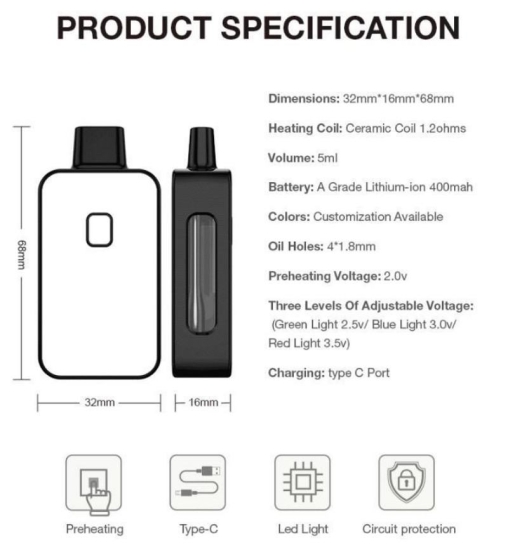 Wholesale Price Disposable OEM T5 Vape Pen