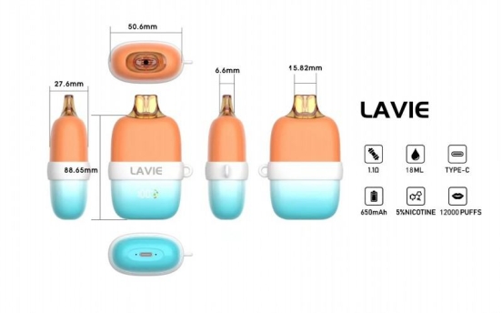 Top-notch Vaping Wholesale Vape Disposables Lavie 12000 Puffs